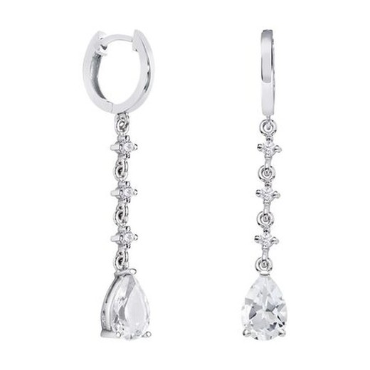 Pendientes Plata Lágrima Argyor MRM 9x6mm (AG)79B0303TA1 Topacios Blanco