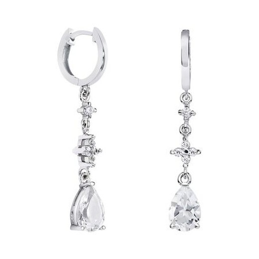 Pendientes Plata Lágrima Argyor MRM 9x6mm (AG)79B0304TA1 Topacios Blanco