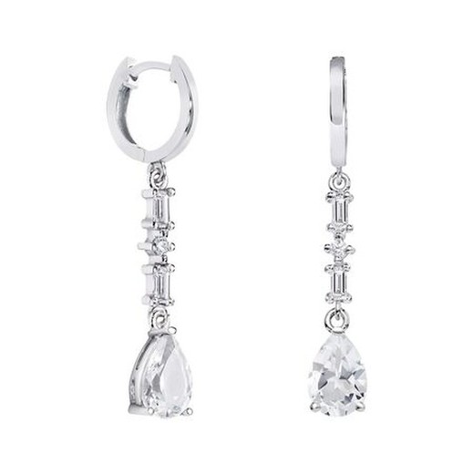 Pendientes Plata Lágrima Argyor MRM 9x6mm (AG)79B0306TA1 Topacios Blanco