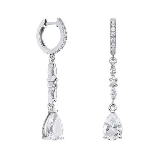 Pendientes Plata Lágrima Argyor MRM 9x6mm (AG)79B0405TA1 Topacios Blanco