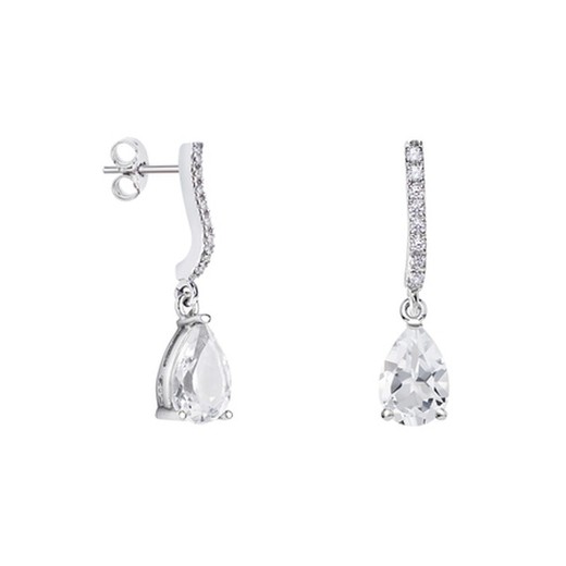 Pendientes Plata Lágrima Argyor MRM 9x6mm (AG)79B0500TA1 Topacios Blanco