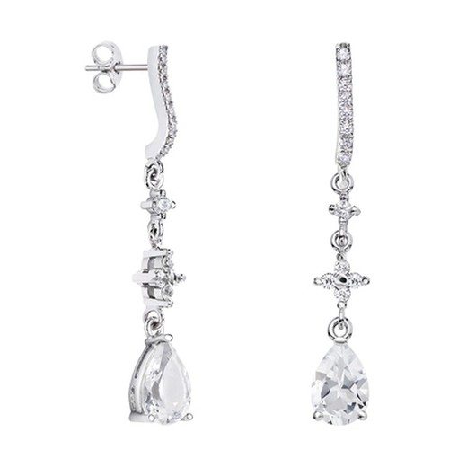 Pendientes Plata Lágrima Argyor MRM 9x6mm (AG)79B0504TA1 Topacios Blanco