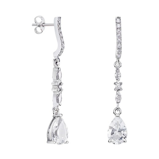 Pendientes Plata Lágrima Argyor MRM 9x6mm (AG)79B0505TA1 Topacios Blanco