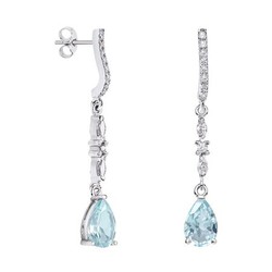 Pendientes Plata Lágrima Argyor MRM 9x6mm (AG)79B0505TA2 Topacios Azul