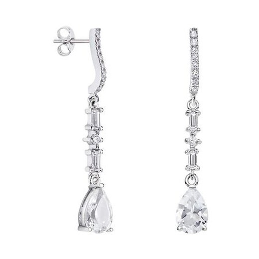 Pendientes Plata Lágrima Argyor MRM 9x6mm (AG)79B0506TA1 Topacios Blanco