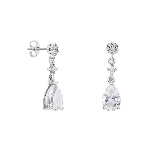 Pendientes Plata Lágrima Argyor MRM 9x6mm (AG)79B0601TA1 Topacios Blanco