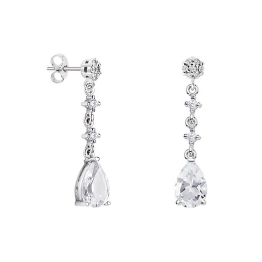 Pendientes Plata Lágrima Argyor MRM 9x6mm (AG)79B0602TA1 Topacios Blanco