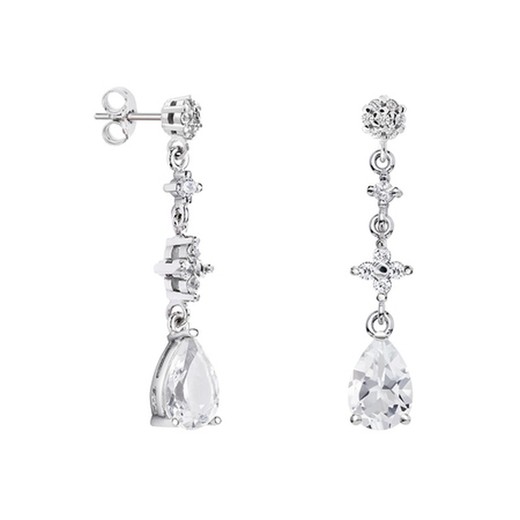 Pendientes Plata Lágrima Argyor MRM 9x6mm (AG)79B0604TA1 Topacios Blanco