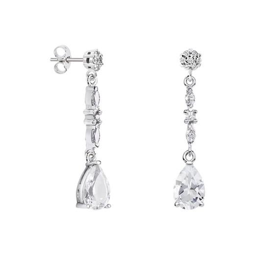 Pendientes Plata Lágrima Argyor MRM 9x6mm (AG)79B0605TA1 Topacios Blanco