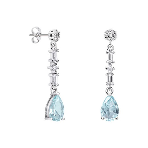 Pendientes Plata Lágrima Argyor MRM 9x6mm (AG)79B0606TA2 Topacios Azul