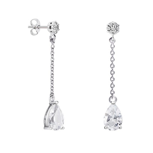 Pendientes Plata Lágrima Argyor MRM 9x6mm (AG)79B0607TA1 Topacios Blanco