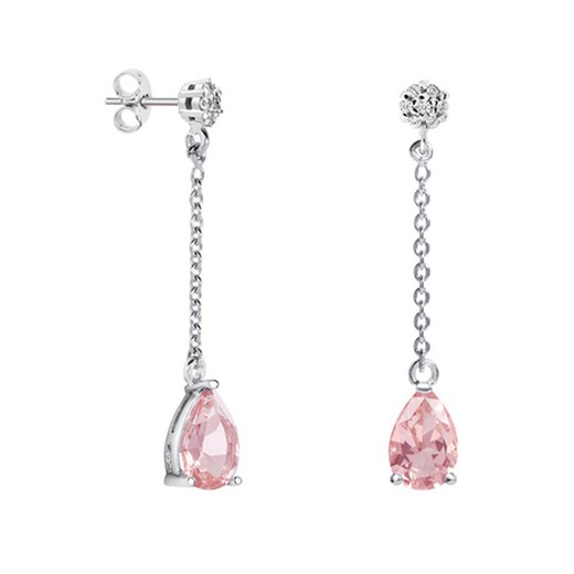 Pendientes Plata Lágrima Argyor MRM 9x6mm (AG)79B0607TA3 Topacios Rosa