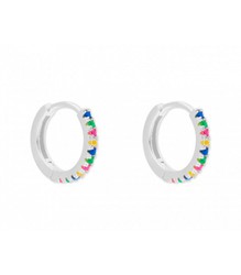 Pendientes Plata Liska 12mm MED145A-12 Aro Liso Circonitas