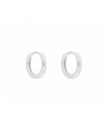 Boucles d'oreilles Liska en argent 12 mm MED286A-12 créoles lisses