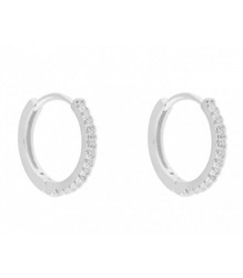 Pendientes Plata Liska 14mm MED142A-14 Aro Liso Circonitas