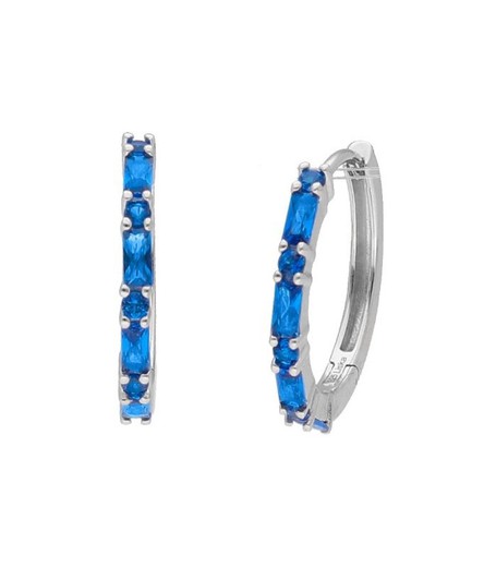 Pendientes Plata Liska 1,5cm LAD7204A-A Circonitas Azules