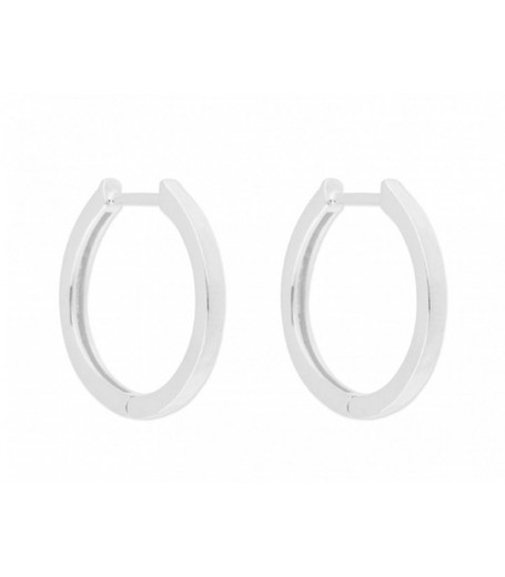 Pendientes Plata Liska 22mm MED286A-22 Aro Liso