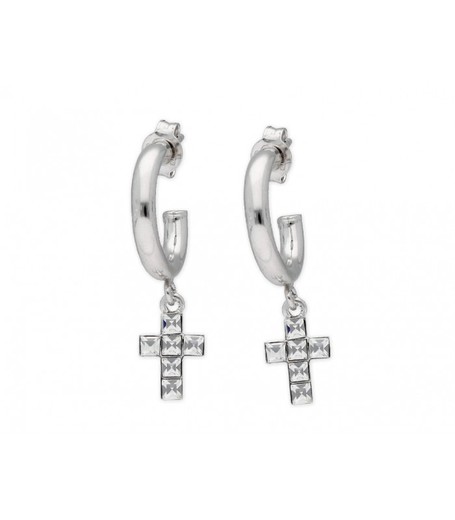 Pendientes Plata Liska 2,5cm LSW4296A Cruz