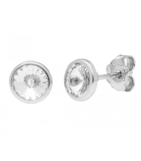 Pendientes Plata Liska 6mm LSW3230A-B Circonita