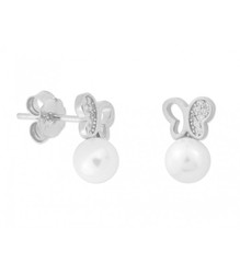 Pendientes Plata Liska BAM014A Circonitas Perlas