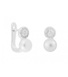 Pendientes Plata Liska BAM021A Circonitas Perlas