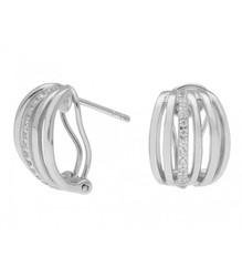 Pendientes Plata Liska LAD3077A 5 Bandas Circonitas