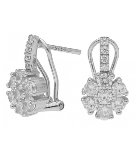 Boucles d'oreilles Liska argent LAD3079A fleur Zircons