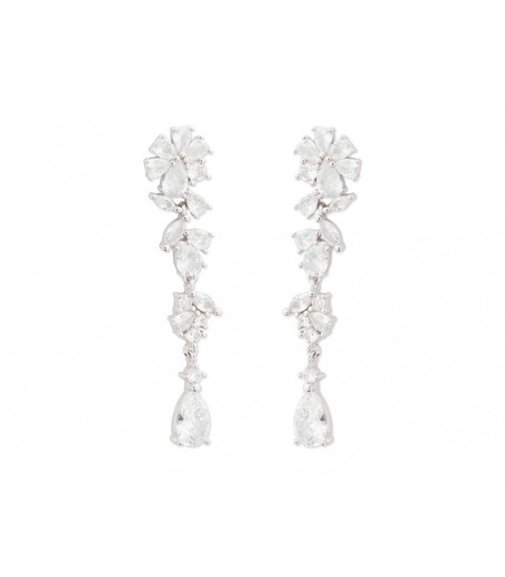 Boucles d'oreilles Liska en argent LAD3098A, pendentif en Zircon