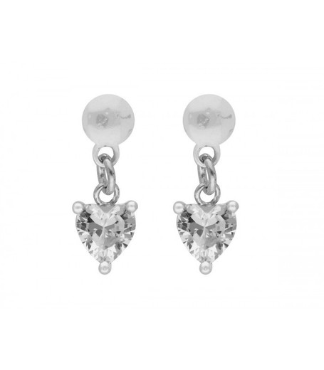 Pendientes Plata Liska LAD4742A Circonita Corazón