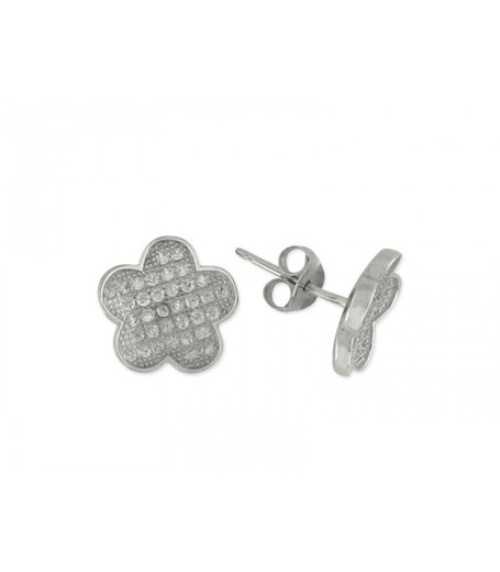 Pendientes Plata Liska LAD5037A Flor Circonitas