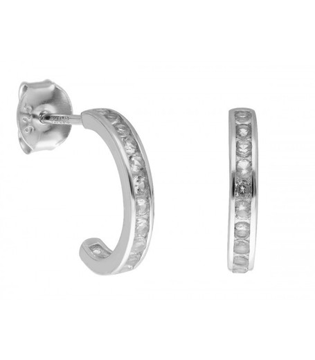 Boucles d'oreilles Liska Argent LAD7297A Demi-créoles Zircone