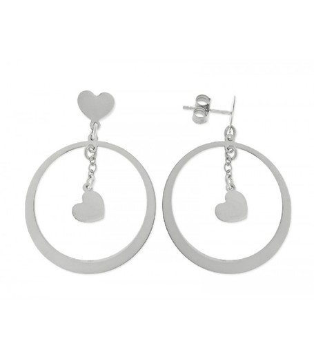 Pendientes Plata Liska LAT1011A Aro Corazón