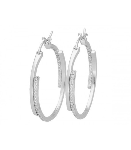 Boucles d'oreilles Liska en argent LPZ071A créoles en Zircon