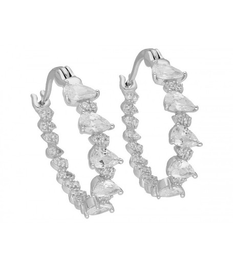 Pendientes Plata Liska LPZ097A Aro Circonitas