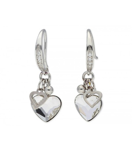 Pendientes Plata Liska LSW0102A-B Colgante Corazón