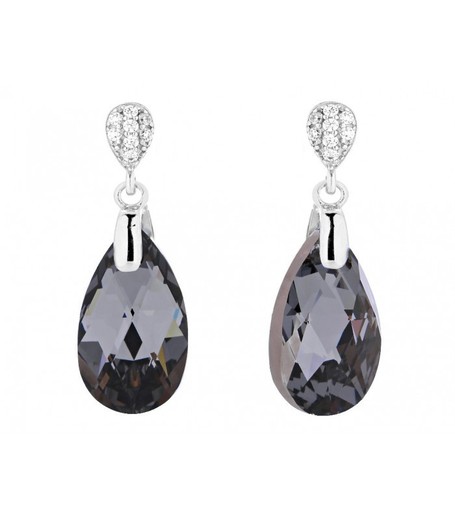 Boucles d'oreilles Liska Silver LSW0182A-SN Pendentif en cristal noir