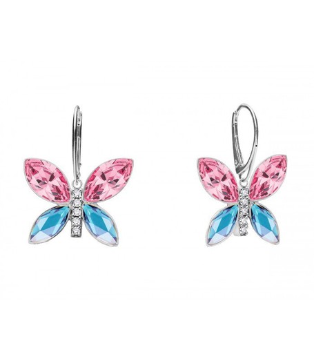 Liska LSW0187A-RA Boucles d'oreilles papillon en argent et zircone