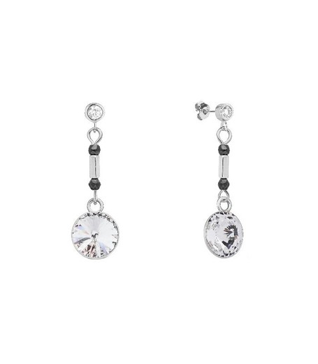 Pendientes Plata Liska LSW0189A-C Colgante Cristal Blanco