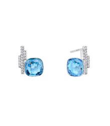 Pendientes Plata Liska LSW0192A-AQ Circonitas Cristal Azul