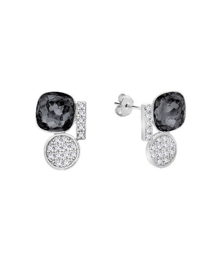 Pendientes Plata Liska LSW0193A-N Circonitas Cristal Negro