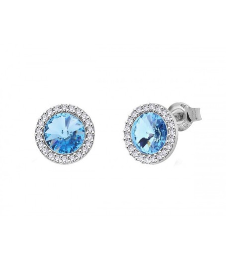 Pendientes Plata Liska LSW0197A-AQ Circonitas Cristal Azul