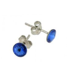 Liska LSW029A-S Boucles d'oreilles en argent et zircon bleu