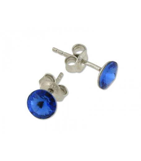 Liska LSW029A-S Boucles d'oreilles en argent et zircon bleu