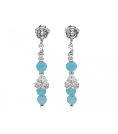 Pendientes Plata Liska LSW3236A-AQ Colgate Circonitas