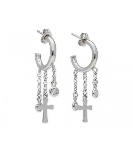 Pendientes Plata Liska LSW4279A Semiaro 3 Colgantes Cruz