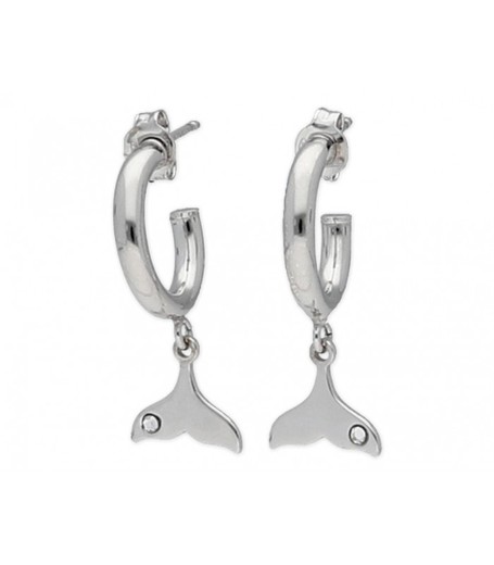 Pendientes Plata Liska LSW4280A Semiaro Aleta Circonita