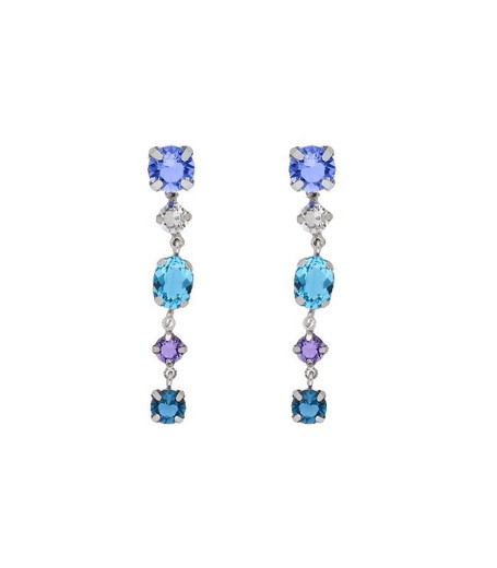 Boucles d'oreilles Liska en argent LSW4371A, pendentif en Zircon multicolore