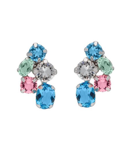 Pendientes Plata Liska LSW4372A Circonitas Multicolor