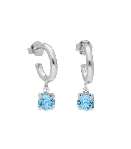 Pendientes Plata Liska LSW4379A-A Semiaro Colgante Azul