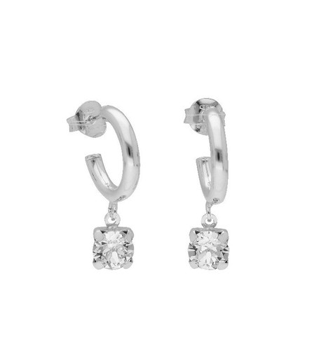 Pendientes Plata Liska LSW4379A Semiaro Colgante Circonita